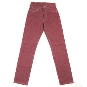 Levis 501 For Women 26x32 Red Jeans Vintage Button Fly Straight Leg Made In USA